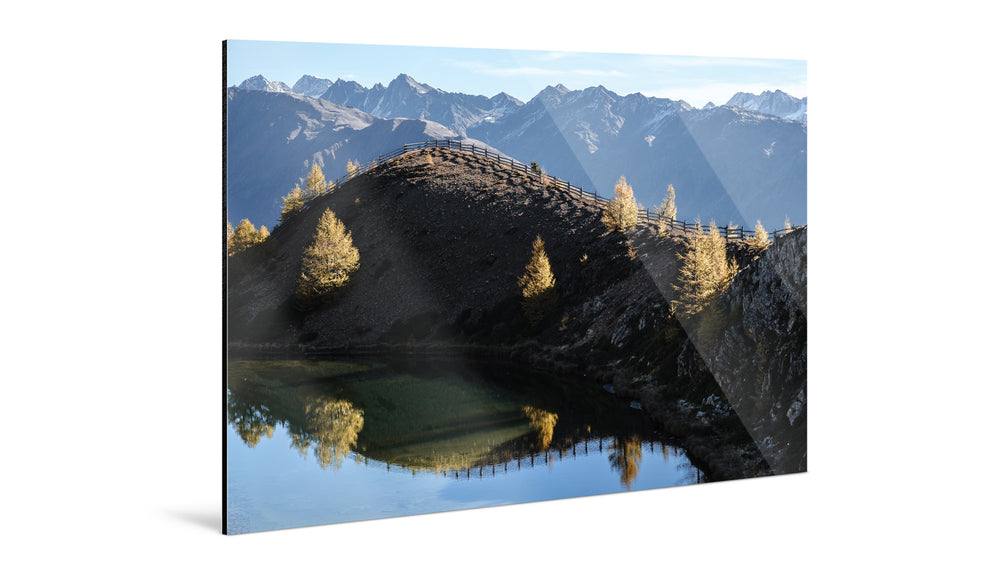 
                  
                    Bergsee, Foto auf Alu Dibond, purespective Kathrin Meister, Wandbild glänzend
                  
                