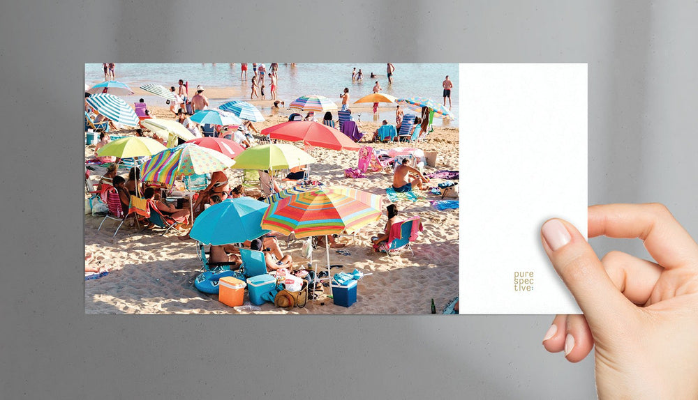 Fine Art Postkarte Strandtag Vorderseite, purespective Onlineshop, Kathrin Meister Fotografie