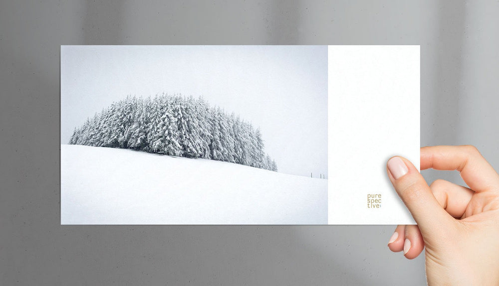Postkartenset Winter Besondere Weihnachtskarten Winterkarten purespective Winterhügel VS